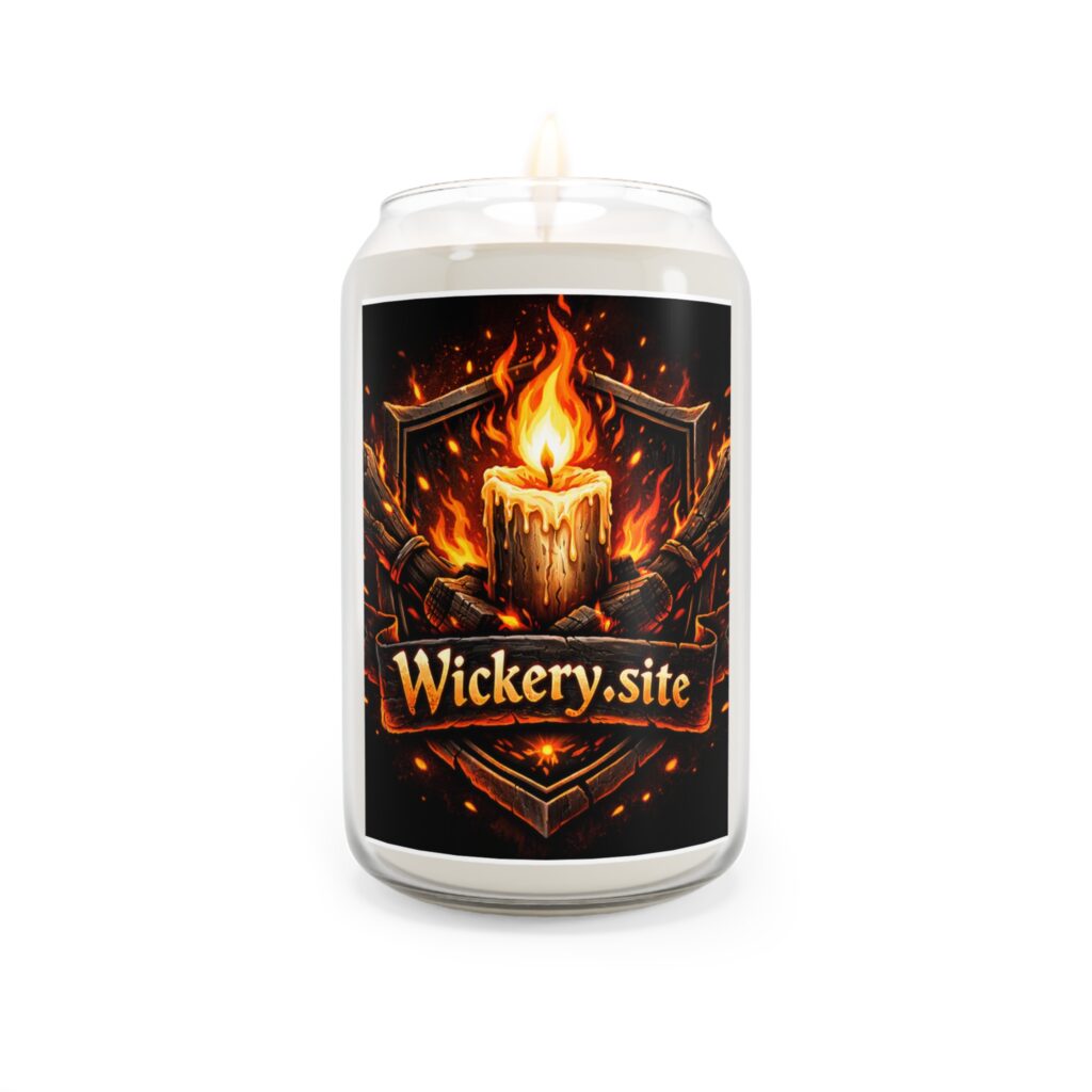 Hearthlight 13.75oz soy candle in a clear glass apothecary jar