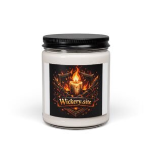 Hearthlight 9oz soy candle in a clear glass jar